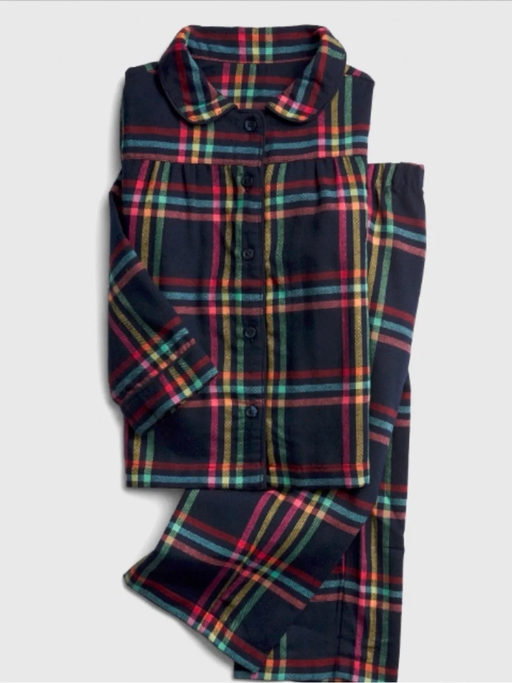 GAP Girls Plaid Flannel Pajama Set Size 2